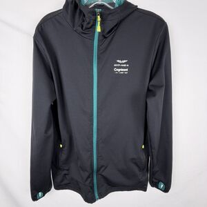 Aston Martin Cognizant F1 Team Pelmark Teckit Hoodie Mens M Black Pullover *desc